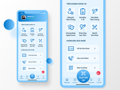 Redesign Vietnames Vaccine Tracking App ( Sổ Sức Khỏe Điện app design graphic design illustration ui ux