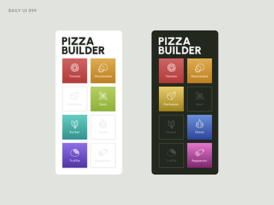 Daily UI 099 - Categories catergories daily ui daily ui 099 daily ui 99 dailyui pizza