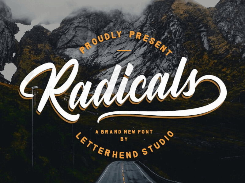 Radicals Script branding freebies