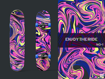 Skateboard Design . abstract branding design graphic design illustrator pattern print product design skate skateboard skateboard design skateboard graphics swirl pattern trendy