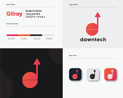 dawntech(Modern Logo) branding design graphic design icon illustration illustrator logo vector