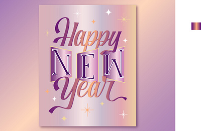 Happy New Year! adobe illustrator graphic design illustration lettering lettering design vector