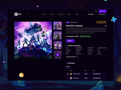 Epik Prime - UX | UI design for the NFT marketplace/platform 3d blockchain branding clean design creative design dark dark theme design game design graphic design likeforlike marketplace modern design nft platform trendy ui ui design ux website design