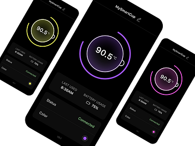 Smart Cup Screen design figma mobile ui user interface