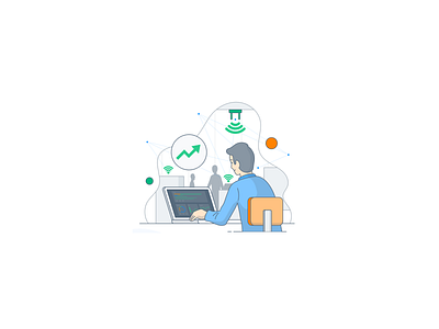 SecurEdge Networks - WiFi Performance design icons illustration logo