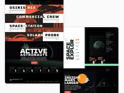 🧑‍🚀🚀🪐 astronaut black branding design green red search space typography ui ux