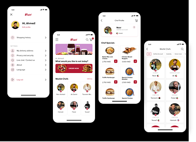 Wasfat Application Update adobexd app food food delivery hybrid ui uidesign ux uxdesign