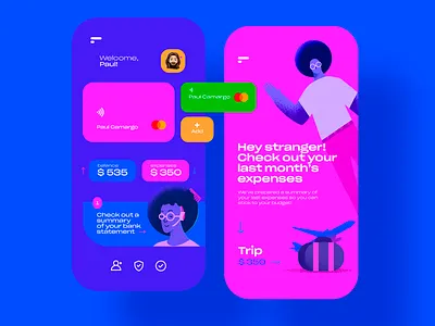 Finance: Mobile App app bank colors design expenses finance flat design flat design flat illustration graphic design illustration pay ui uidesign vector