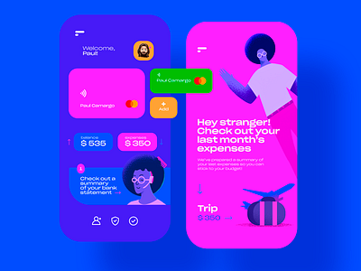 Finance: Mobile App app bank colors design expenses finance flat design flat design flat illustration graphic design illustration pay ui uidesign vector