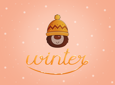 Winter Bear design graphic design illustration vector