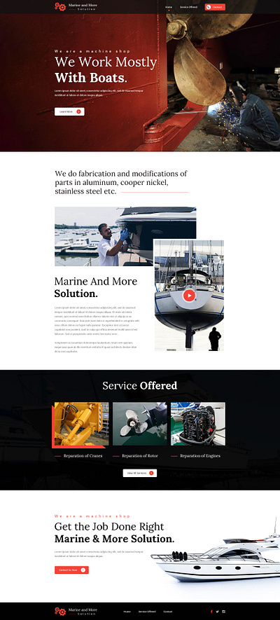 Marine Solutions branding design graphic design ui websitedesign