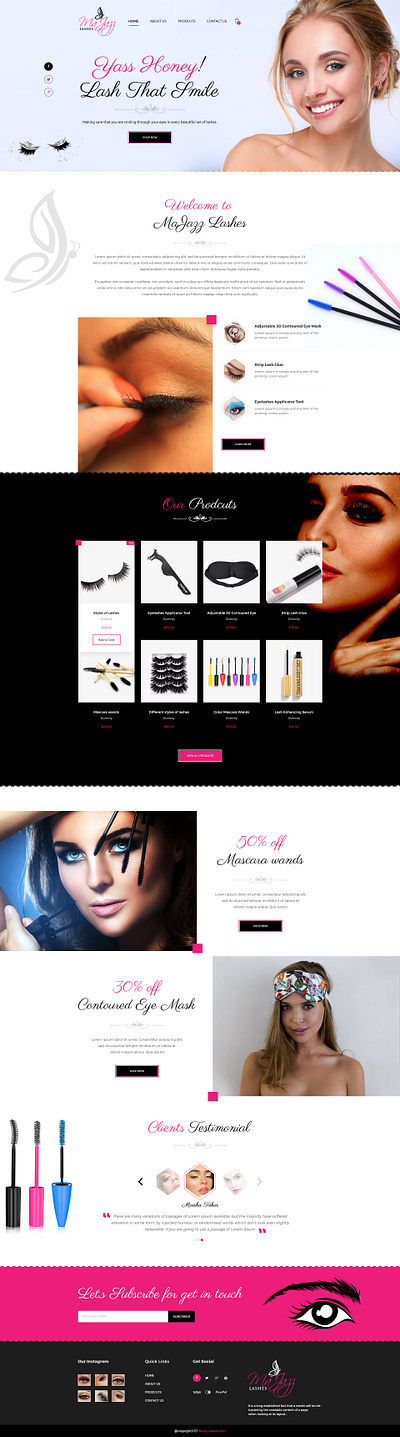 Lashes branding design graphic design ui websitedesign