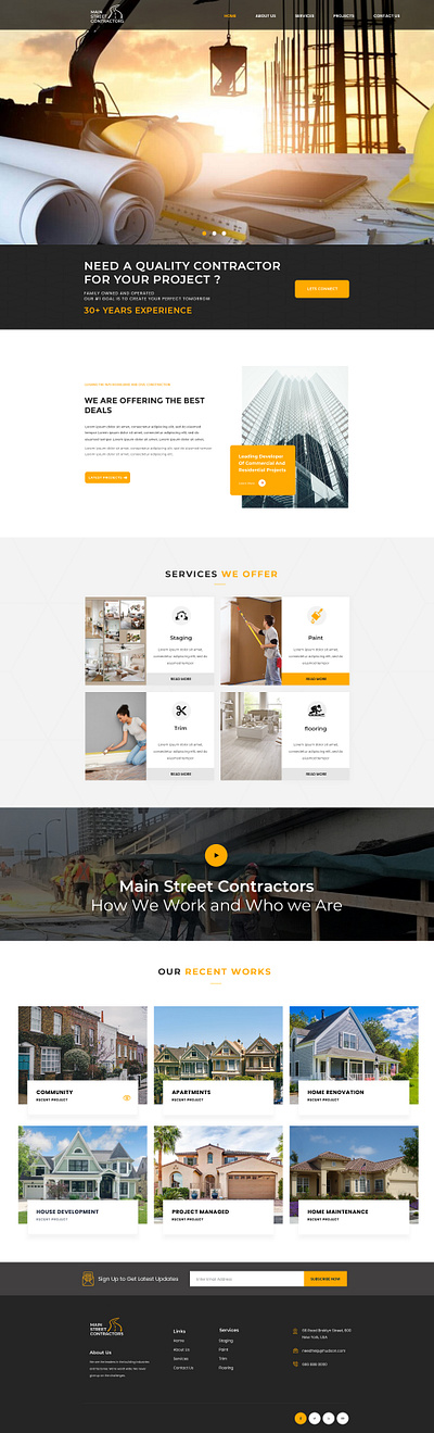 Contractors branding design graphic design ui websitedesign