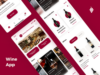 Wine App app branding design designer ui ux wine