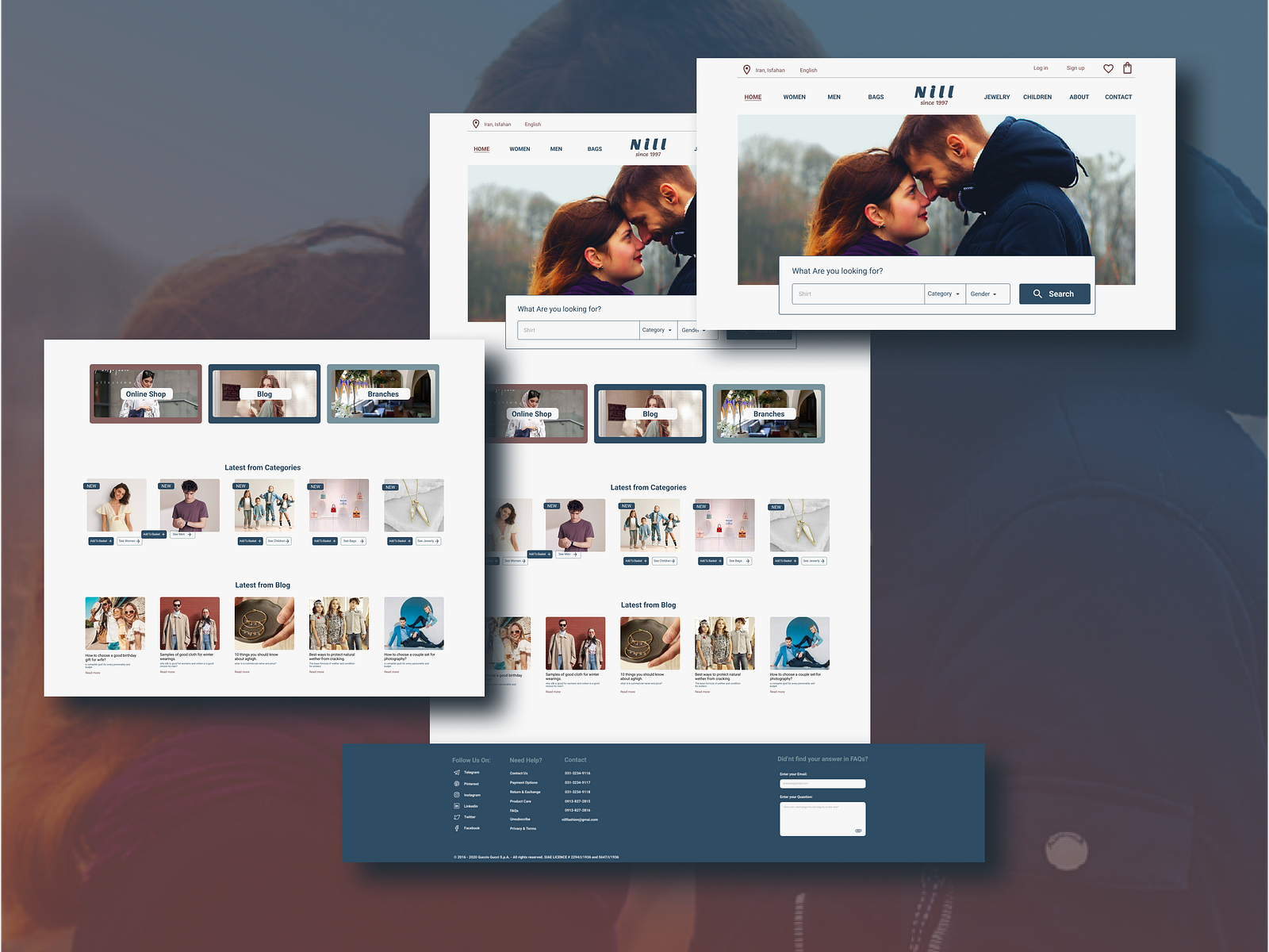 Fashion website by Niloofar kakhodaee on Dribbble