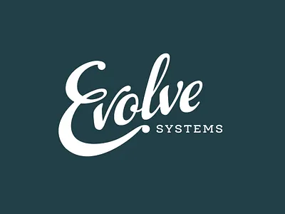 Evolve Systems ! agency brand e evolution evolve lettering logo logotype minnesota script wordmark