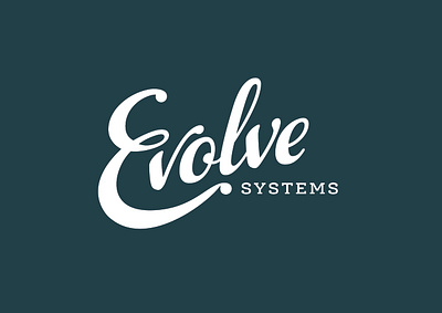 Evolve Systems ! agency brand e evolution evolve lettering logo logotype minnesota script wordmark