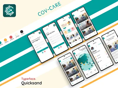 Cov-Care android app covid logo mobile news ui
