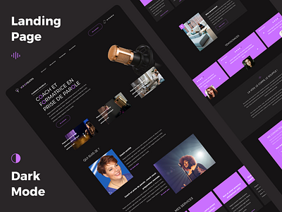 Music & Landing Page dark darkmode design designer landing landing page music ui ux