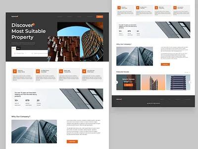 Real Estate Landing page clean clean ui design landing page property design real estate ui uidesign ux uxdesign website design