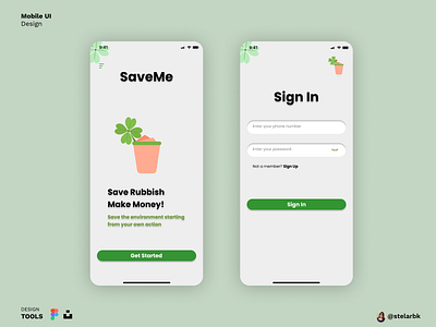 SaveMe design ui