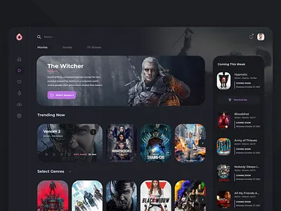 Movie Dashboard Design bashboard ui clean dashboard dashboard design design film imdb platform tv series tv shows ui ui design ux ux design web web design website