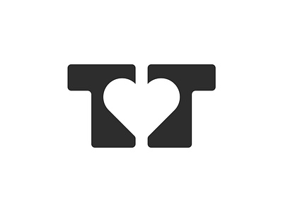 TT Heart Logo arms branding design graphic design heart icon illustration lettermark logo love typography