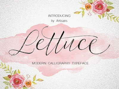 Lettuce wedding fonts