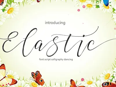 Elastic wedding fonts