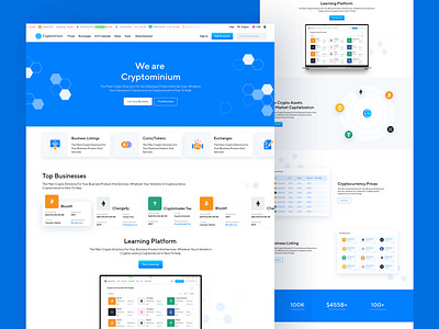 Cryoptominium Home Page Design banner banner design branding design illustration logo ui ui design web design website