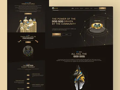 Anubis Coin Home Page Design banner banner design branding design illustration logo ui ui design web design website