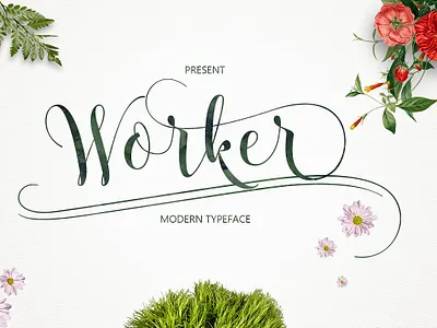 Worker wedding fonts