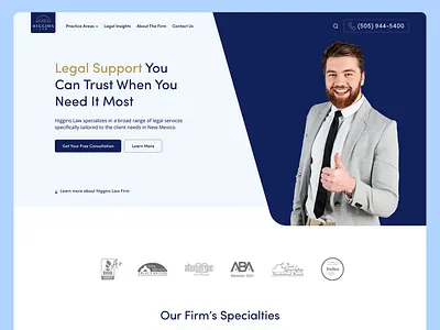 Higgins Home Page Design banner banner design branding design illustration logo ui ui design web design website