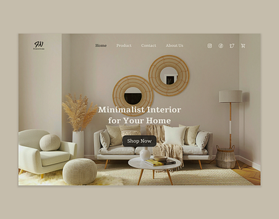 Interior Web Design 3d animation best branding clean creative design flat graphic design home illustration interior design logo motion graphics ui uiux web design website design