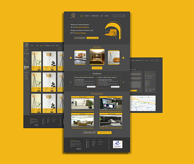 Bonik interior Website architecture dark mode architecture website dark mode design interior website ui website design