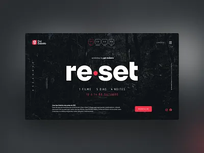 Reset design graphic design interface landing page ui uidesign ux uxdesign website