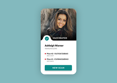 Covid19 Vaccine Passport - Daily UI 006 006 antivaxxer covid passport covid vaccine covid19 daily ui daily ui 006 dailyui dailyui006 profile user user profile vaccine mandate vaccine passport