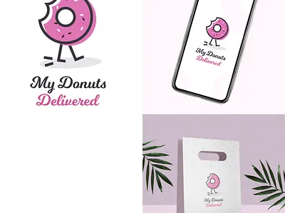 Donut Delivery logo branding branding design delivery logo design donut logo donut logo design graphic design illustration logo logodesign minimal vector
