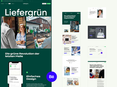Liefergrün - Behance preview behance case study design landing page showcase website