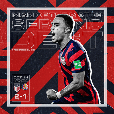 Man of The Match Graphic: Sergino Dest athlete barcelona photoshop soccer sports usmnt