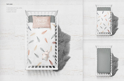 Crib bedding mockup