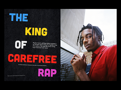 Playboi Carti Magazine Spread Concept concept design editorial editorial design graphic design hip hop layout magazine magazine spread music playboi carti rap sans serif type typography