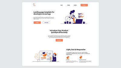 Landing page design ui ux