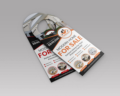 Real Estate Door Hanger Design buying door hanger door hanger design flyer for rent for sale graphic design home buy home rent home sale marketing design print design real estate real estate door hanger real estate flyer selling