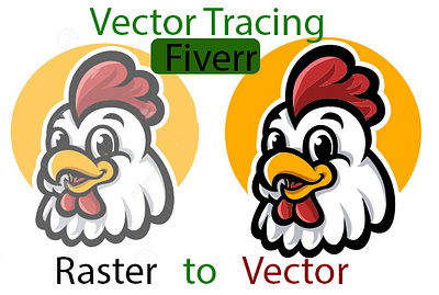 Vector Tracing, vector logo color change.