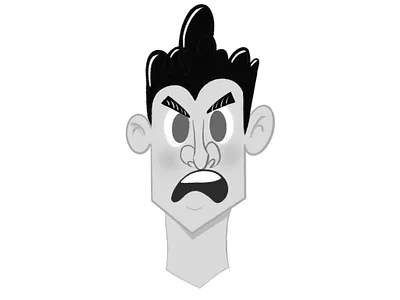 Grumpy man cartoon design graphic design illustration vector