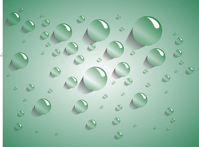 Green waterdrop 3d graphic design