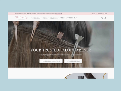 Philocaly Hair Extensions ecommerce shopify ui ui design ux ux design