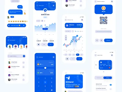Cryptocurrency App app bitcoin crypto crypto currency cryptocurrency design minimal trade ui ui kit ux wallet