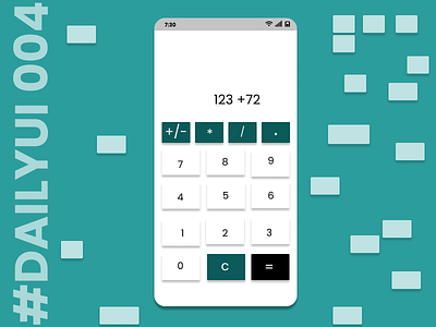 #DailyUI 004 -Calculator app calculator dailyui design designui dribbble shot practice ui uidesign user experience user interface ux design ux designer